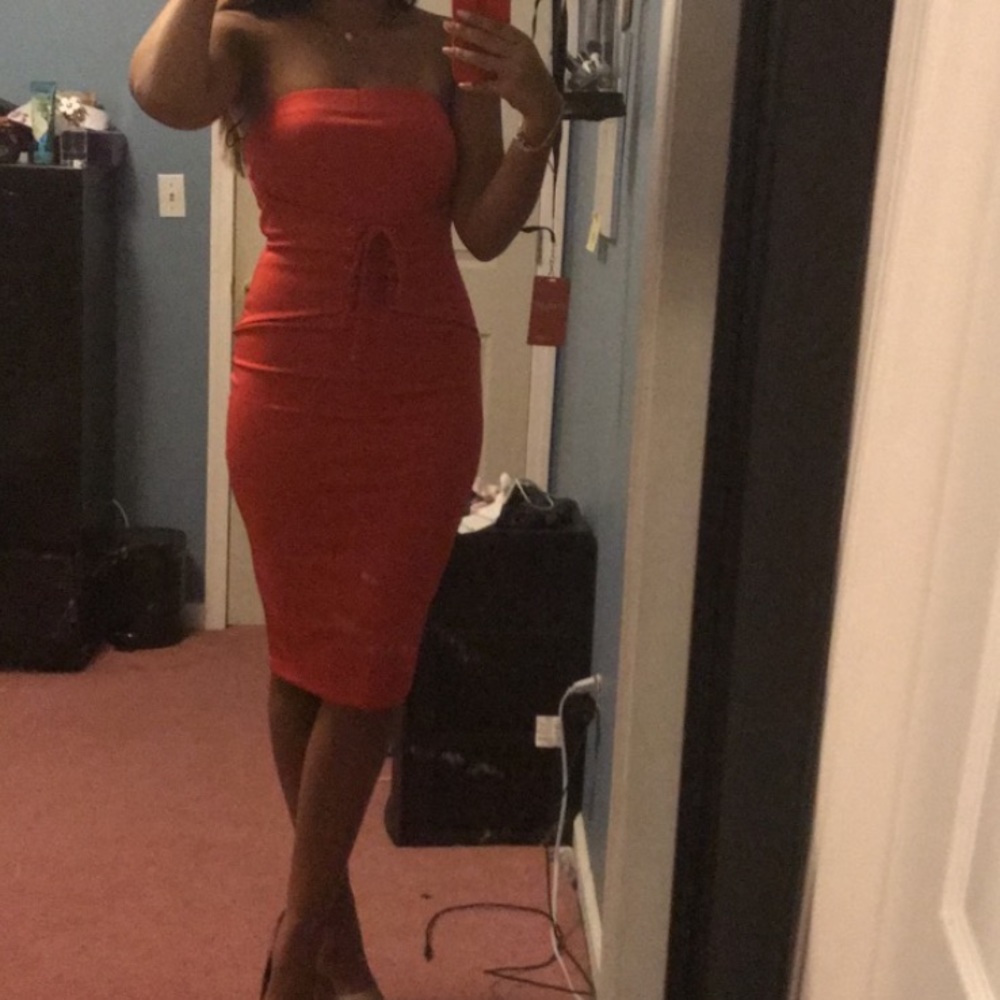 Guess Red tube top dress